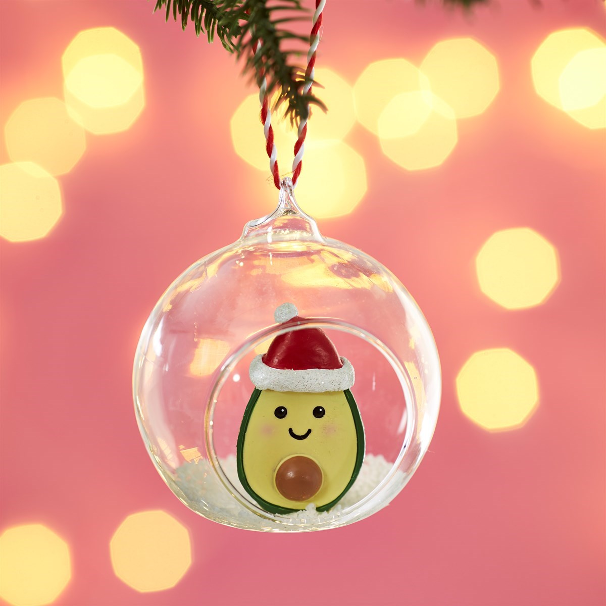 avo merry xmas snowy scene open bauble