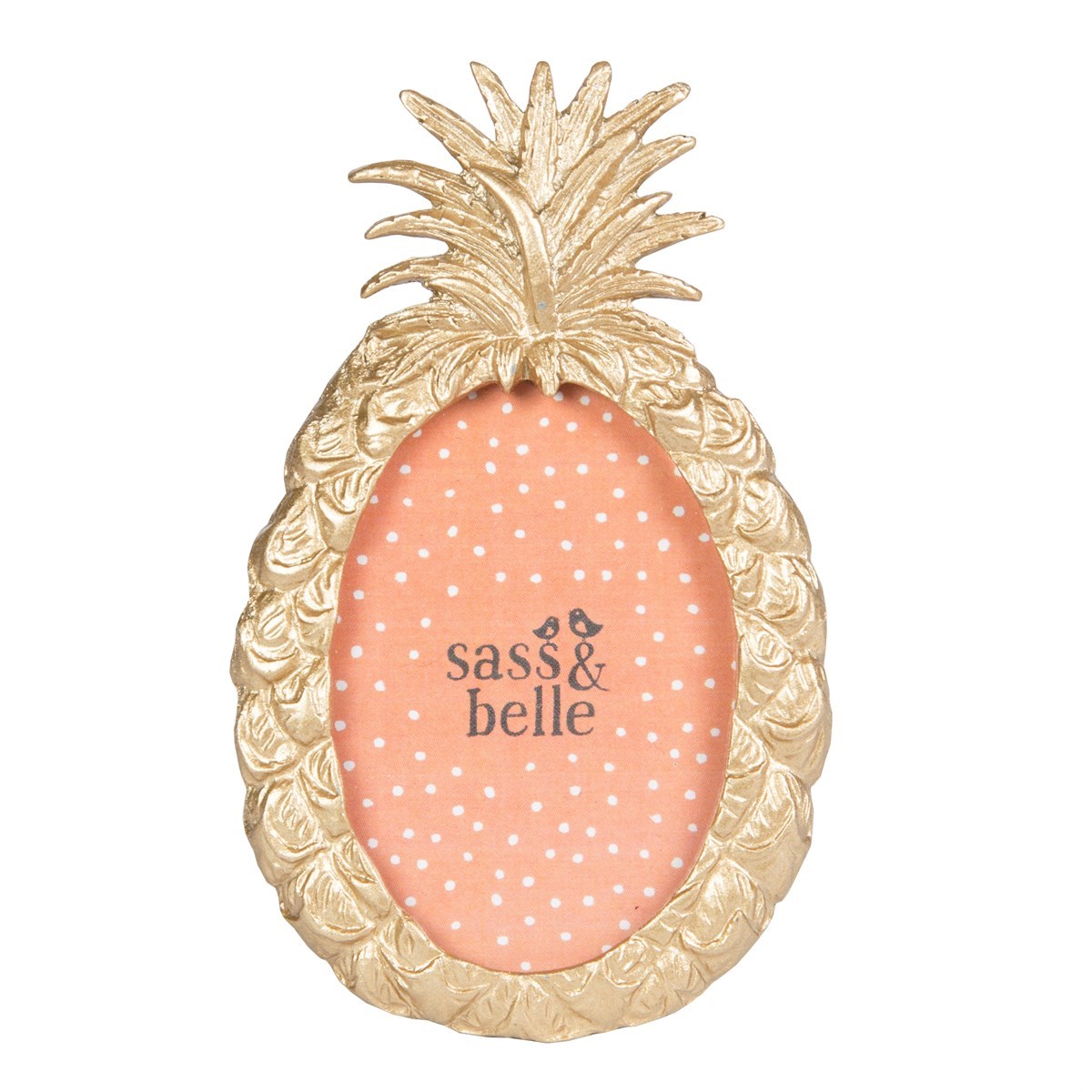 Photo Frame Gold Pineapple Design Mini Pack of 6