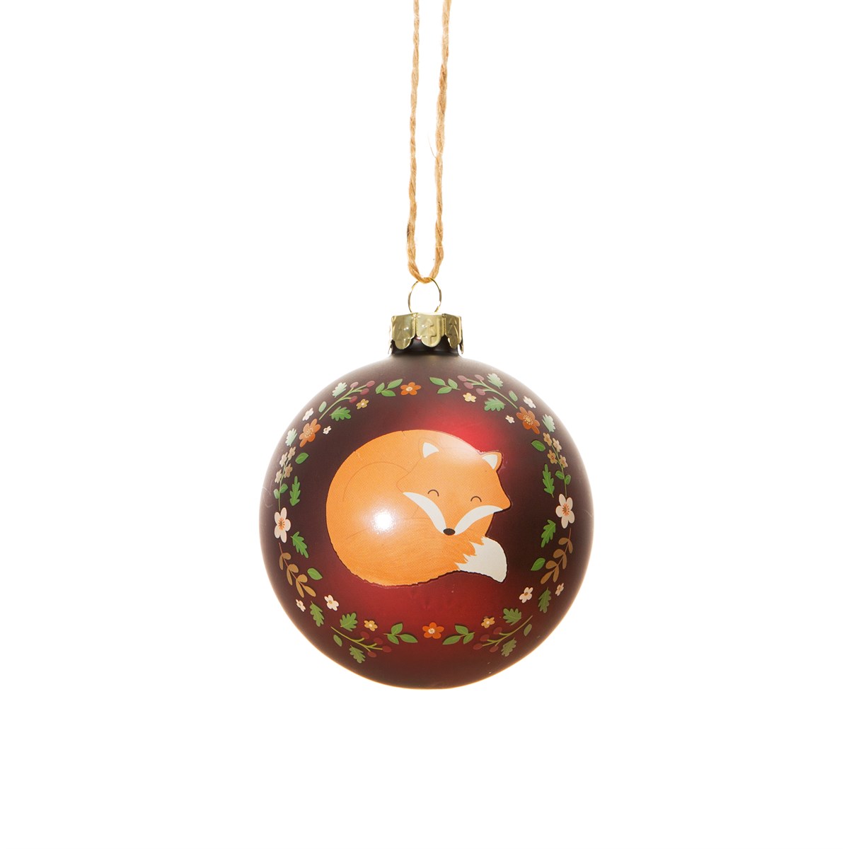 WOODLAND OWL CHRISTMAS PENDANT GLASS – SASS & BELLE