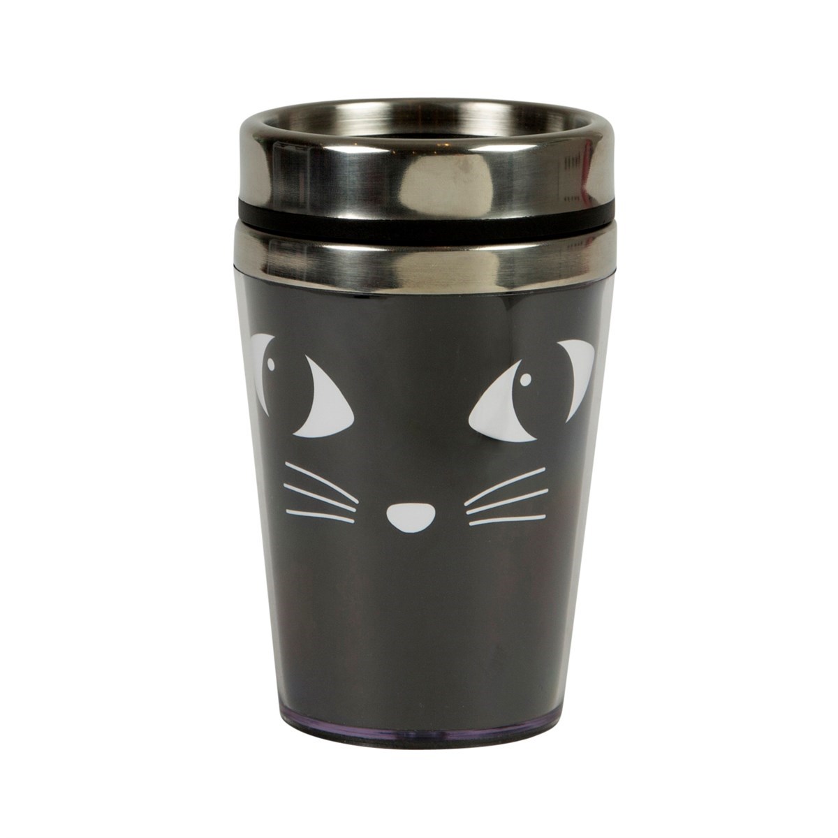 black cat travel mug
