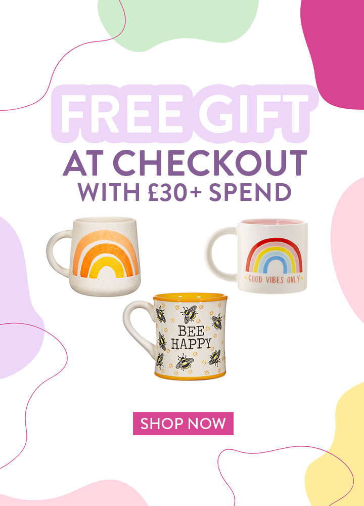 free mug with £30+ spend