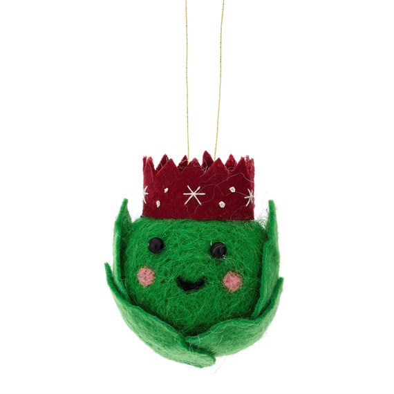 Fun Food Brussels Sprout Hanging Felt Decoration