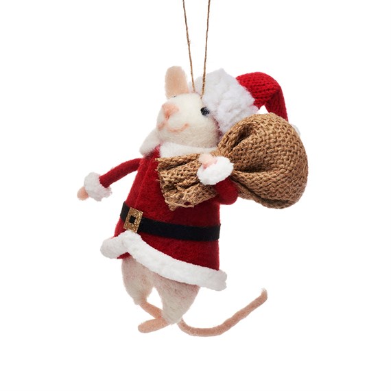 Santa Mouse Hanging Decoration