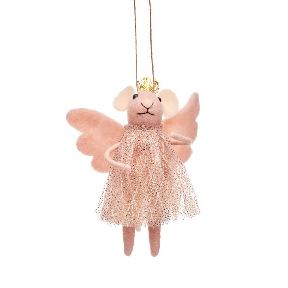 Pink Princess Fairy Mouse Hanging Decoration
